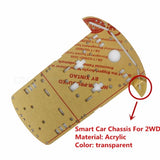 Electronic Motor Smart Robot Car Chassis Kit Speed Encoder Battery Box 2WD Ultrasonic Module for Arduino DIY Kit corlorful