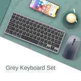 Bluetooth 5.0 &amp; 2.4G Wireless Keyboard and Mouse Combo Mini Multimedia Keyboard Mouse Set For Laptop PC iPad TV Android Macbook