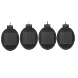 4 Packs Solar LED Light Replacement Top Part Panel ,Solar Panel Lantern Lid Light Bulb Accessories Battery Box
