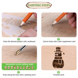60W Engraving Pen Electric Soldering Iron Wood Burning Kit Flipping Word Embossing Pyrography Tool Craft Set
