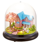CUTEBEE Doll House Miniature DIY Dollhouse With Furnitures Wooden House For Children Birthday Gift Mood for Love Toys   B015