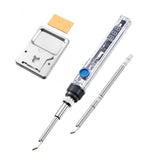 T12 75W Mini Electric Soldering Iron Adjustable Temperature Solder Welding Station DC 12-24V Digital Display DIY Handle Kit SH72