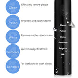 K USB Charge Rechargeable Tooth Brushes Powerful Ultrasonic Sonic Electric Toothbrush Washable Electronic Whitening Teeth Brush