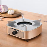 Portable Cooking Alcohol Grills Aluminum Alloy Square Commercial Solid Alcohol Stove Household