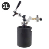 2L/64OZ Complete Mini Keg US Standard Tap System Camping Picnic Party Portable Taproom Mini Keg Dispenser Kegerator