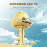 Octopus Outdoor Cart Fan Angle Adjustment Baby Stroller Winding Fan Rechargeable Cooler Fan Bladeless Low Noise for Home Bedroom