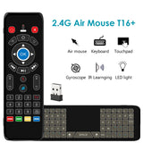 T16+M Wireless Remote Control Set Top Box Intelligent Voice 2.4G Mini Luminous Press Keyboard for Android Windows Google