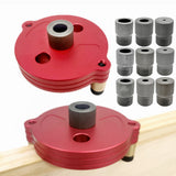 2-10mm Alloy Dowel Jig Vertical Self-centering Pocket Hole Jig Wood Drilling Guide Locator Template Furniture Jig Carpenter Tool