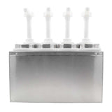 3/4/5 Head Sauce Dispenser Pump Salad Jam Seasoning Condiment Squeeze Pump Container with Base for Kitchen Restaurant