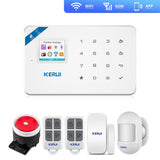 W181 Tuya Wifi Burglar Home Alarm GSM IOS Android APP Control Auto Dial LCD GSM SMS Burglar Alarm System For Home Security