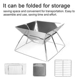 Charcoal BBQ Grill Portable Camping Stove Campfire Stand Camping Grill for Outdoor Cooking Picnic Backpacking Hiking BBQ