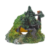 Movie House Rural Dwarf LOTR Aquarium Ornament Resin Fish Tank Decoration Ornament Rock Hiding Cave Aquarium Accessories