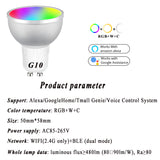 Tuya Gu10 Smart LED Light Bulb 5W RGBCW Voice Control Work With Alexa Google Home Smart Home Automation Light