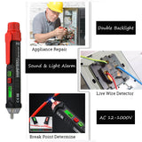 HABOTEST HT100 Non Contact AC Voltage Detector Pen Tester Sound Light Alarm Circuit Breaker Checker With Flashlight