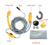 Portable Car Washer 12V Camping Shower DC Car Shower High Pressure Power Washer Electric Pump For Outdoor Camping Travel pet