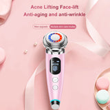 Ultrasonic Beauty Instrument Photon Rejuvenation Device Ion Micro Current Facial Massager Face Tightening Reduce Double Chin