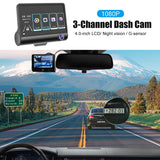 Car DVR 3/2 Cameras Lens 4.0 Inch Camera Dual Lens DVRS Auto Rearview Cam Recorder Camera With Recorder Video M1E9