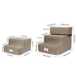 Dog Stairs Dog Ladder Pet 3 Steps Dog Stairs for Small Cat Pet Ramp Ladder Anti-slip Removable Dogs Soft Bed Pet Cages Kennels