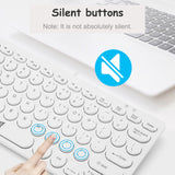 Slim Wired Keyboard Protable Mini Ergonomic Keyboard with Multimedia Keys For Notebook Laptop Mac Desktop PC Computer All-in-one