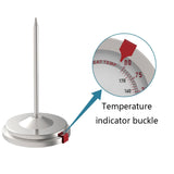 Stainless Steel Oven Safe Roasting Meat Thermometer Poultry Ham Turkey Grill Waterproof Kitchen Food Temperature Gauge with Long