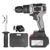 Cordless Drill Driver 21V 6.0A Battery 1/2 Inch Metal Keyless Chuck 20+3 Position 0-1550RMP Variable Speed Impact Hammer Drill