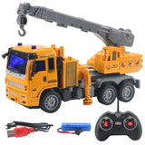 RC Trucks Mini Remote Control Bulldozer 1:30 4CH Plastic Engineering Car Dump Crane Excavator Electric Vehicle Toys