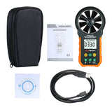 PEAKMETER Digital Anemometer Professional Wind Speed Meter LCD Digital Anemometer Air Volume/Temperature/Humidity Detector