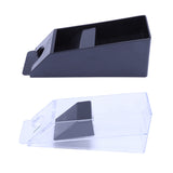 2 Pcs Professional Deluxetexas Hold'em Baccarat Poker Dealer Poker Card Shoe 1-6 Optionally Deputy(Black &amp; Transparent)