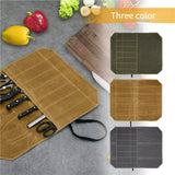2023 New Chef Knife Bag Portable Multifunctional Roll Bag Carry Case Bag Kitchen Cooking Portable Durable Storage Pockets