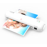 Desktop Laminator Machine Set A4 Size Hot and Cold Lamination 2 Roller System 9 inches Max Width w/ Paper Cutter Trimmer Rounder