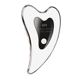 Electric Heated Vibrating Facial Massager Gua Sha Board Red Blue Light Therapy Scraping Plate Face Lifting Slimming
