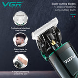 VGR Professional 2-speed motor hair clipper for men cordless barber beard hair trimmer rechargeable electric haircut machine