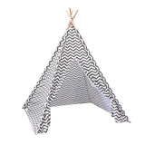 Triangle Tent Kids Teepee Play Tent Portable Foldable Canvas Playhouse Tent Play House Princess Room Indoor Tent Game House