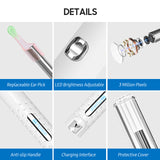 Ear Camera Wax Remover Wi-Fi Visual Ear Otoscope With 3-axis Gyroscope Rechargeable Ear Cleaner with 4 Replaceable Ear Picks