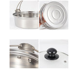 401 Stainless Steel Picnic Cookware Hanging Cooking Pot Outdoor Camp Camping Cookware Portable Hiking Picnic Accessories