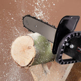 12 Inch Electric Chain Saw Angle Grinder DIY Converter Adapter Wireless Chainsaw Switch with Bracket Set for Woodworking