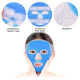 Cold Gel Face Mask Blue Full Face Mask Ice Gel Skin Firming Shrink Pores Mask Fatigue Relief Relaxation Facial Skin Care Tools