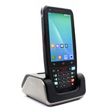 Handheld POS Android 10.0 PDA Terminal 1D/2D/QR Barcode Scanner with Charge Base Support 2/3/4G WiFi BT w/ 4.0 Inch Touchscreen
