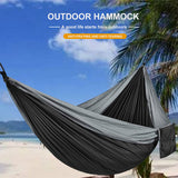 With Tree Straps Camping Hammock Quick Drying Hiking Breathable Beach Easy Set Up Travel Wear Resistant Nylon Lightweight