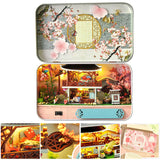 Cutebee DIY House Wooden Doll Houses Miniature Dollhouse Furniture Kit with LED Toys for Children Christmas Gift  Mini House