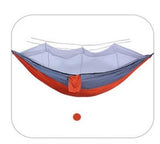 2 Person Camping Garden Hammock With Mosquito Net Outdoor Furniture Bed Strength Parachute Fabric Sleep Swing Portable Hanging