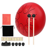 muslady 8 Notes C-key 6-inch Mini Steel Tongue Drum Hand Pan Drum Percussion Instrument with Drumsticks steel drum Kit
