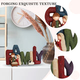 Resin LOVE/FAMILY Alphabet Figurines Desktop Ornament LOVE/FAMILY Letters Sign Statue Holiday Gifts Home Decor for Wedding
