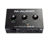 M-AUDIO M-Track SOLO professional sound card 2-Channel USB recording interface with Crystal Preamp for Mac and PC