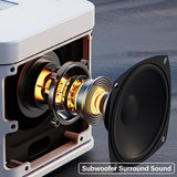 100w Wireless Dual Microphone Bluetooth-compatible Speaker Portable Smart External Karaoke Device Supports Voice-changing