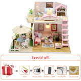 New Diy Dollhouse Kit Wood Little House Miniature Building For Adult Baking Cake Room Kids Toys Doll House Furniture Accessories