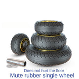 1 Pc 4 Inch Rubber Medium Caster Gold-Plated /Humvee/ TPR Silent Wheel Universal Trolley Industrial Trailer Single