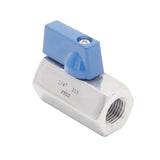 1/4"BSP Mini Stainless Steel 316 Ball Valves 1000 PSI (WOG) PN63 FxF OR MxF