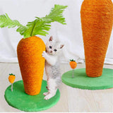 Pet Toys Cat Scratching Board Scratching Post Carrot Shape Cat Scratcher Tree for Cats Climbing Indoor Claws Care Sisal Rope
