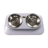 Doulble Dog Bowls Stainless Steel Antislip Cat Bowl Dog Food Water Bowls Outdoor Travel Portable Puppy Food Container Feeder